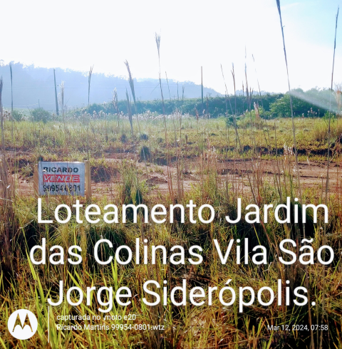 Terreno a venda Siderópolis Vila São Jorge